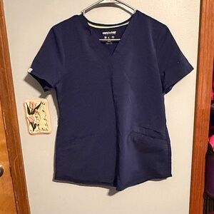 Scrubstar Navy V-Neck Short Sleeve Scrub Top